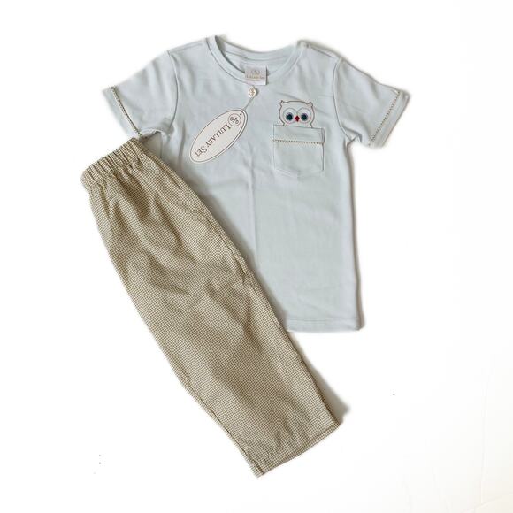 NWT Lullaby Set Size 5 Owl Charlie Pant Set - Picture 1 of 6